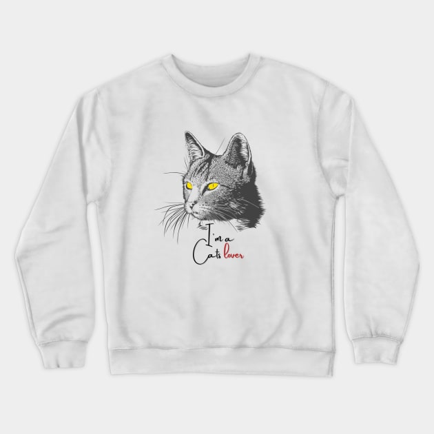 I'm a cats lover Birthday Gift Crewneck Sweatshirt by GBDesigner